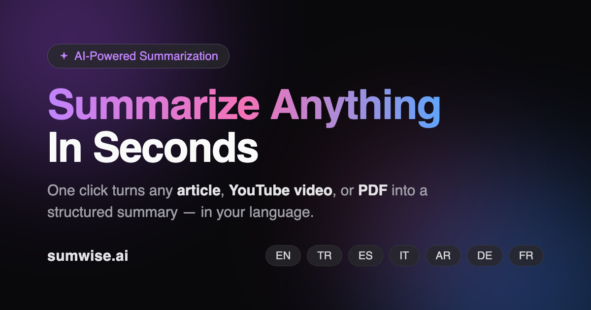 Quick update on Sumwise (posted here a few weeks back) — a Chrome extension that turns any article logo